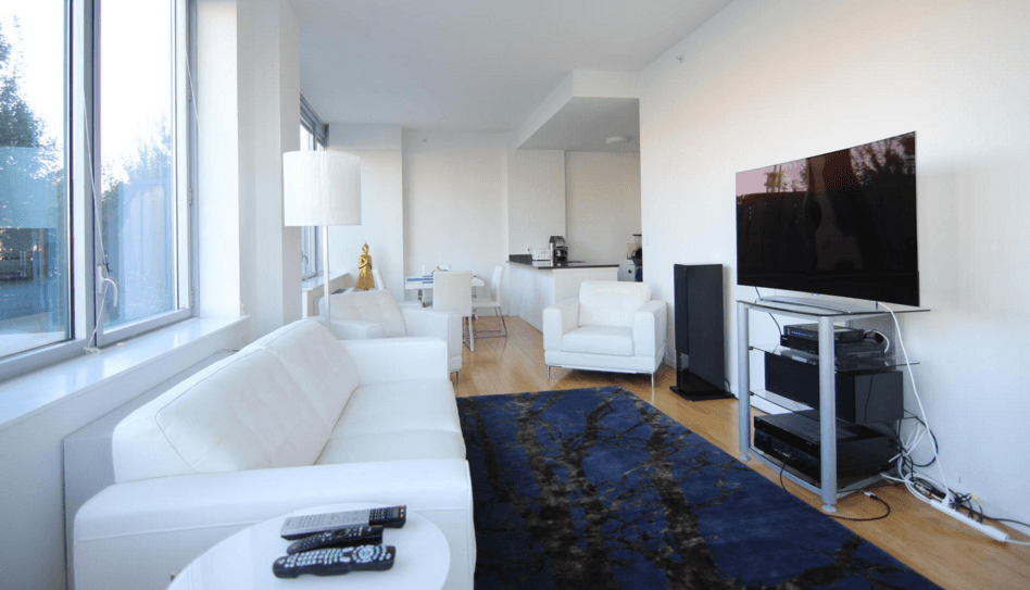 This modern two-bedroom is "classic" Hunters Point. But do the bells and whistles justify the price?