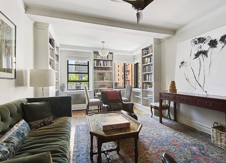 A three-room Carnegie Hill studio that'll impress book-lovers