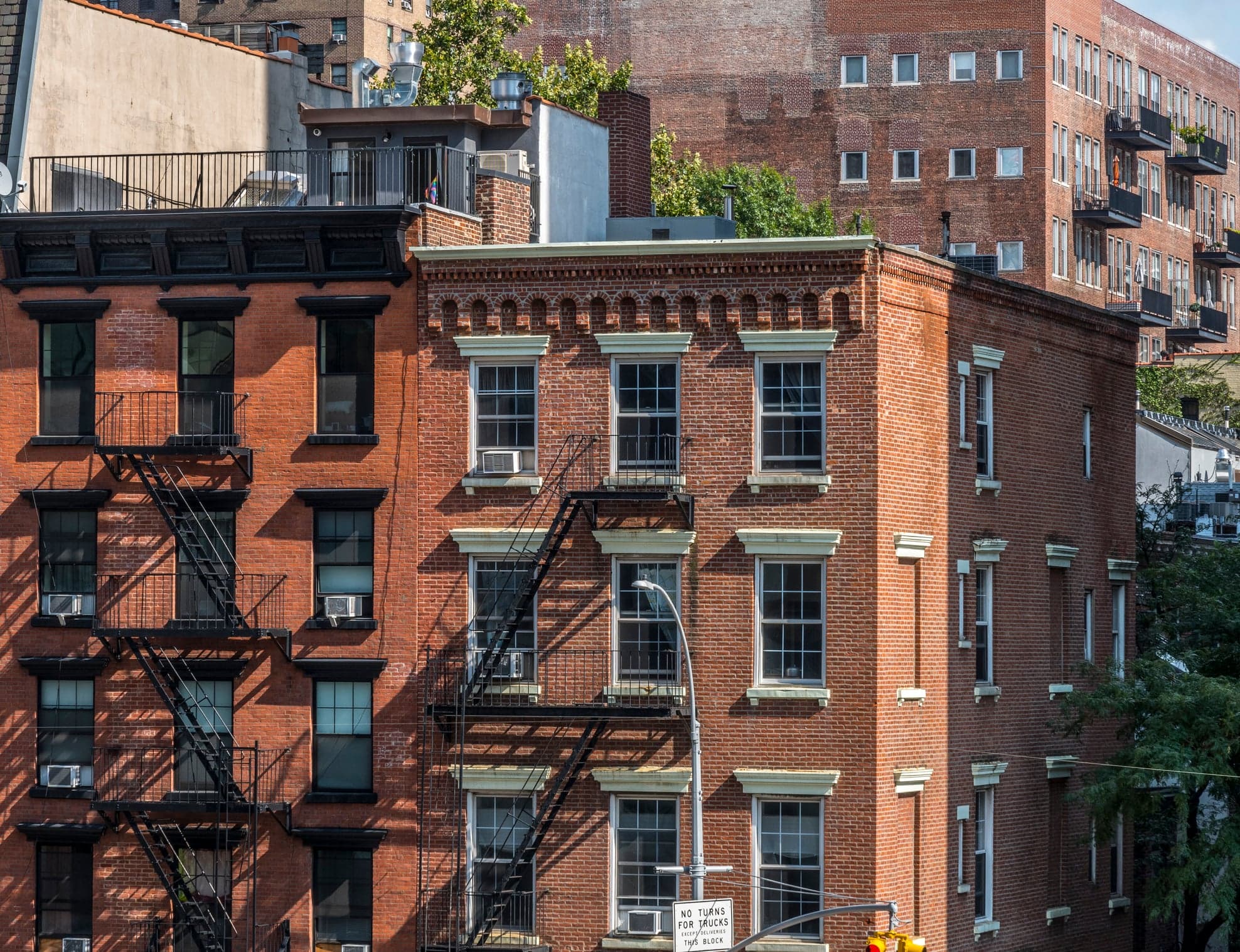Chelsea neighborhood street,New York, Manhattan, NYC - stock photo