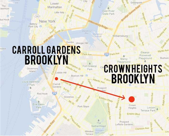 Carroll Gardens to Crown Heights: Better quality of life and cheaper rent. Jackpot!