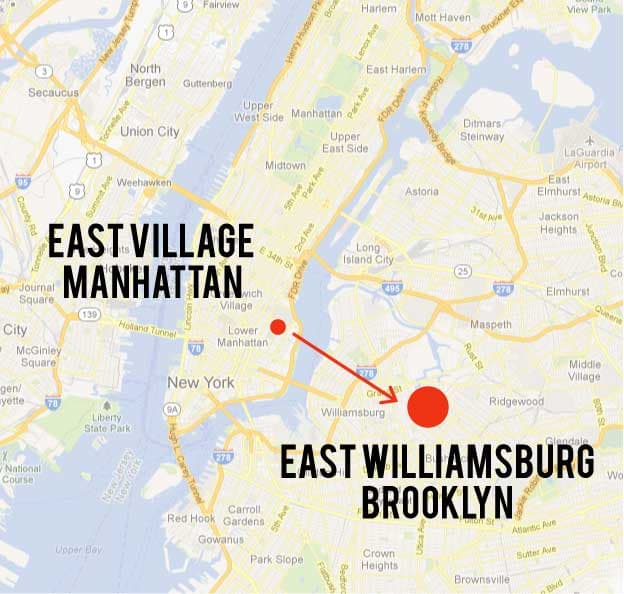 East Village to East Williamsburg: It's still lively and fun, but for much less rent...