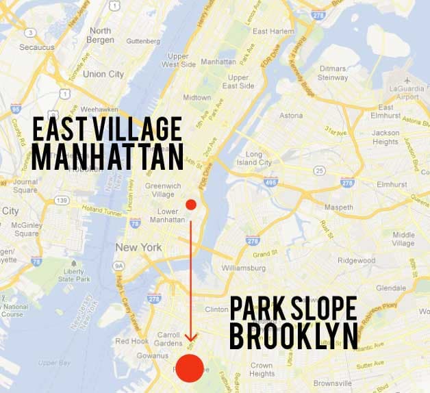 East Village to Park Slope: Closer to the subway and still feeling like I'm part of an exciting neighborhood