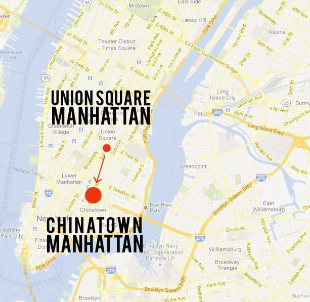Union Square to Chinatown: Less expensive, fewer tourists, noisier New Yorkers