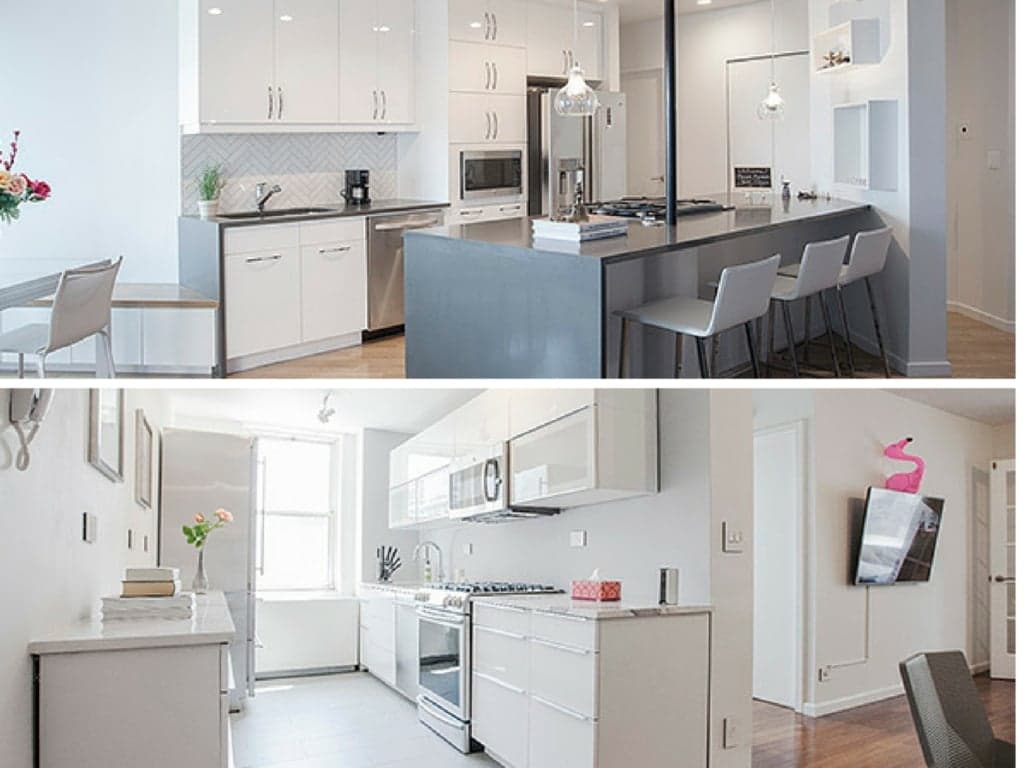 Before & After: Two Manhattan kitchens, two glossy (and budget-friendly) renovations