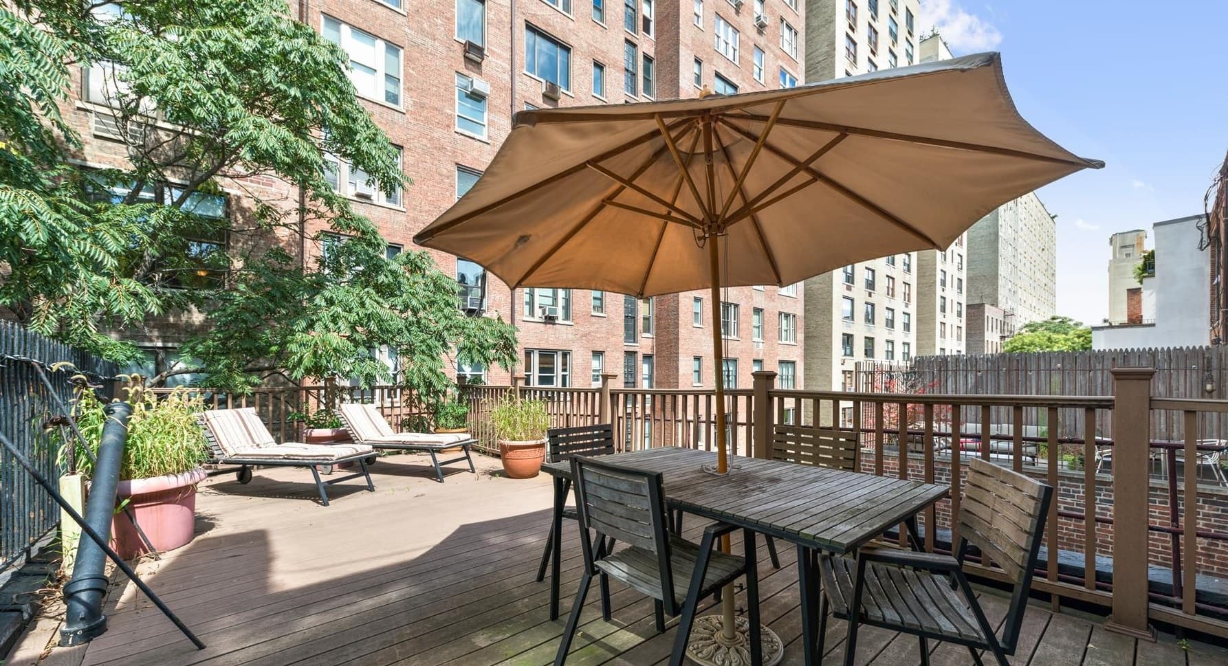 This UWS brownstone co-op has some serious outdoor space