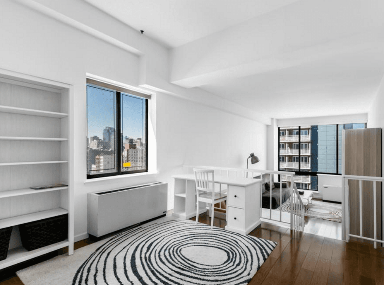 Recreate the feel of a duplex in this Greenwich Village studio