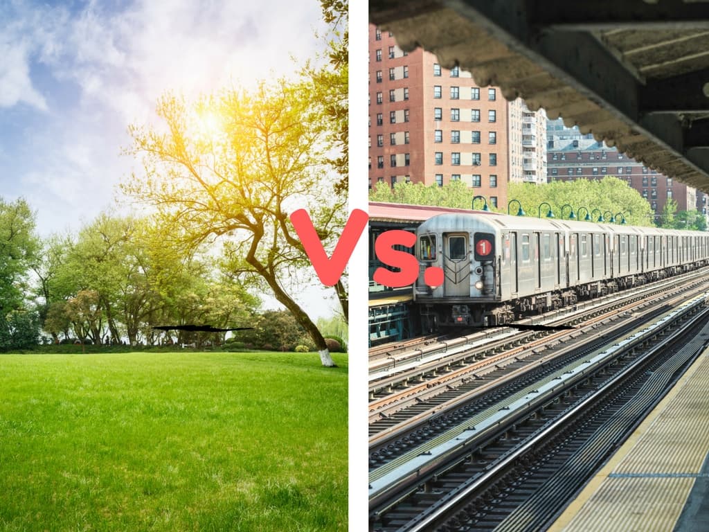 Which is the better neighborhood perk: Proximity to the subway or access to a park?