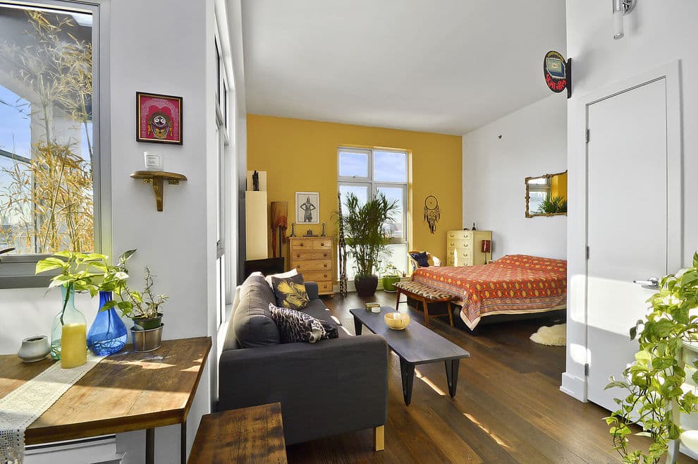 Besides being modern, airy and having a terrace, this East Williamsburg studio also boasts twice-montly maid service