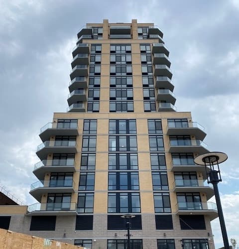 An image of the building at 34-46 Vernon Boulevard.