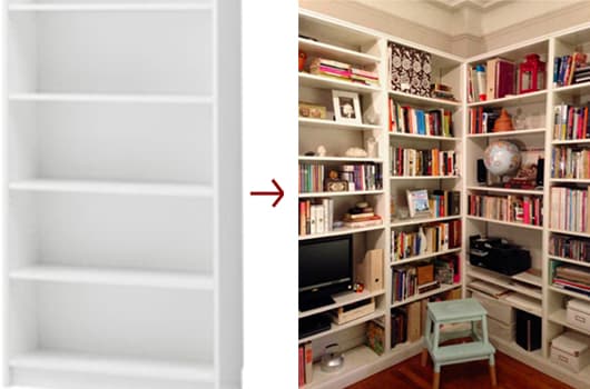 NYC Renovation Chronicles: How to give a custom built-in look to a $59 Ikea bookcase