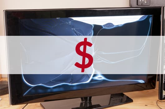 My broker wrecked my flatscreen. Can I deduct the cost from his commission?