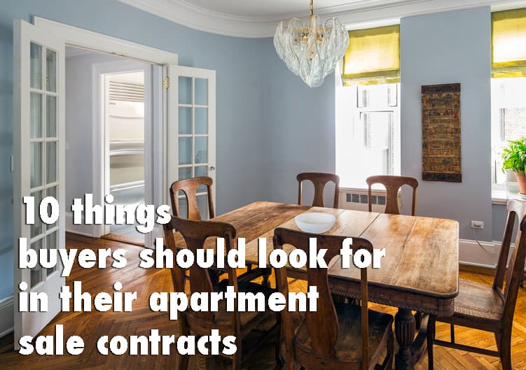 10 things NYC buyers should look for in their apartment sale contracts