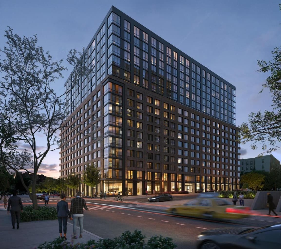 A rendering of a new residential development in Crown Heights, Brooklyn.