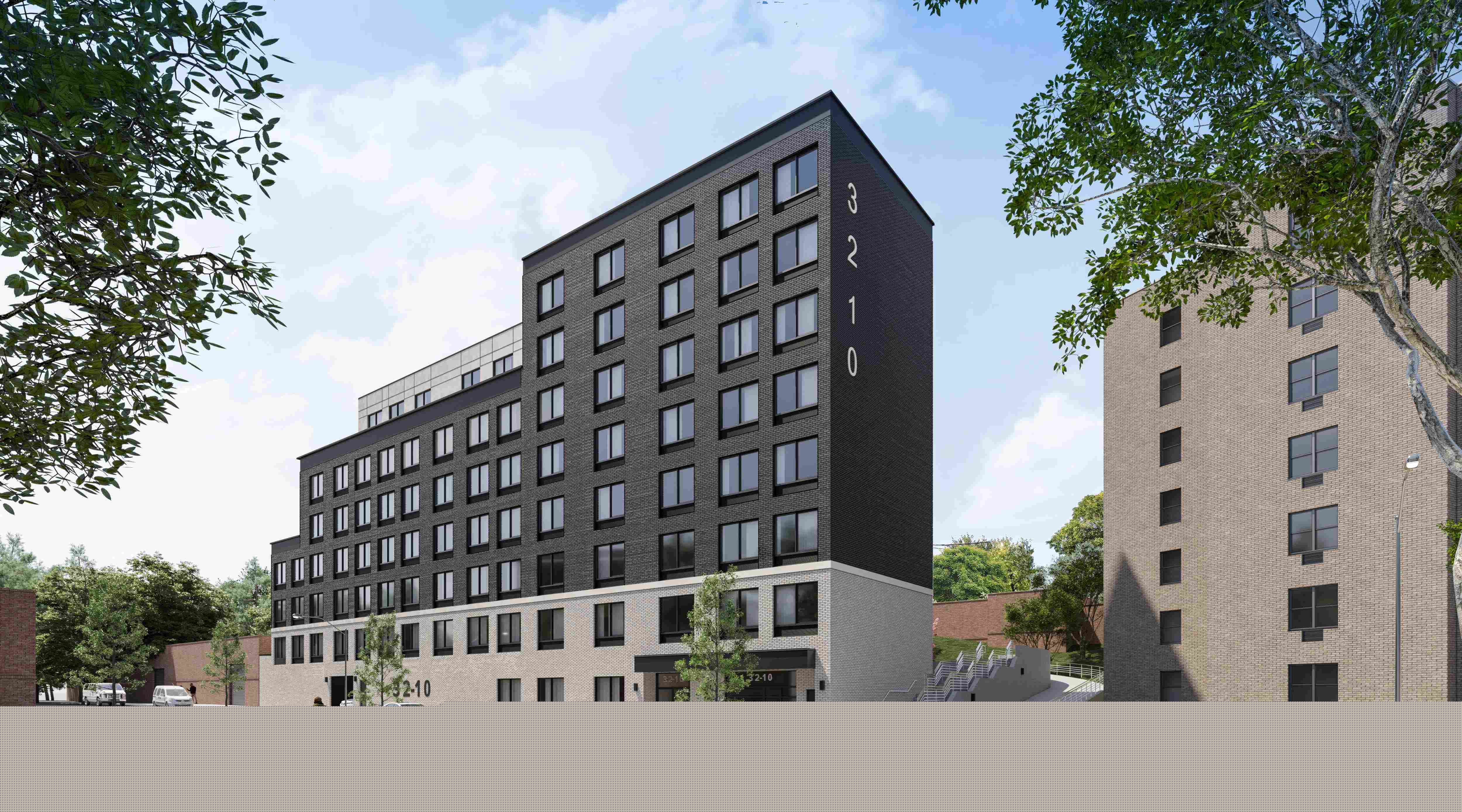 A rendering of the seven-story development in the East Elmhurst neighborhood of Queens.