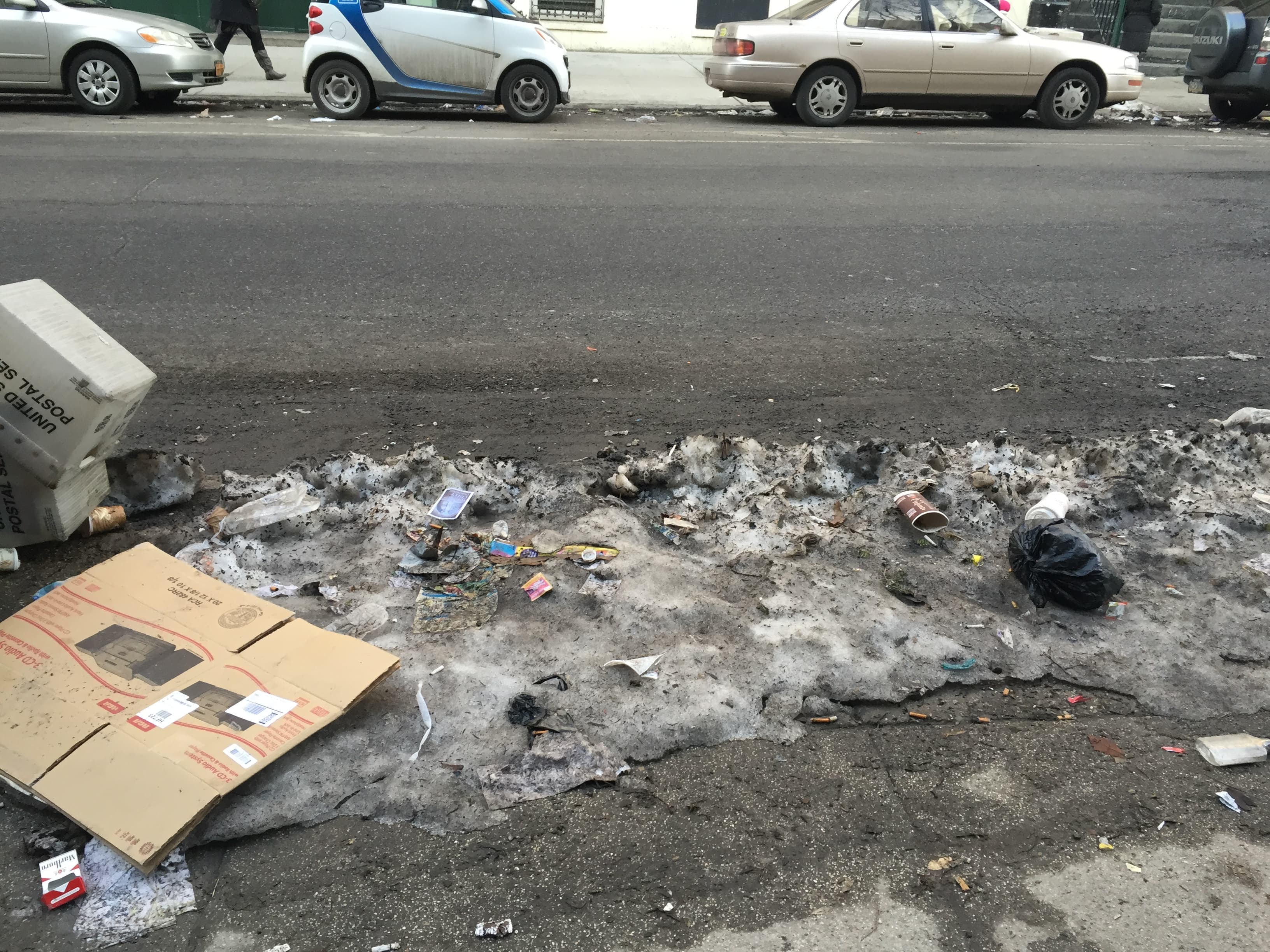 The snow is melting! And it's filled with all your neighbors' garbage