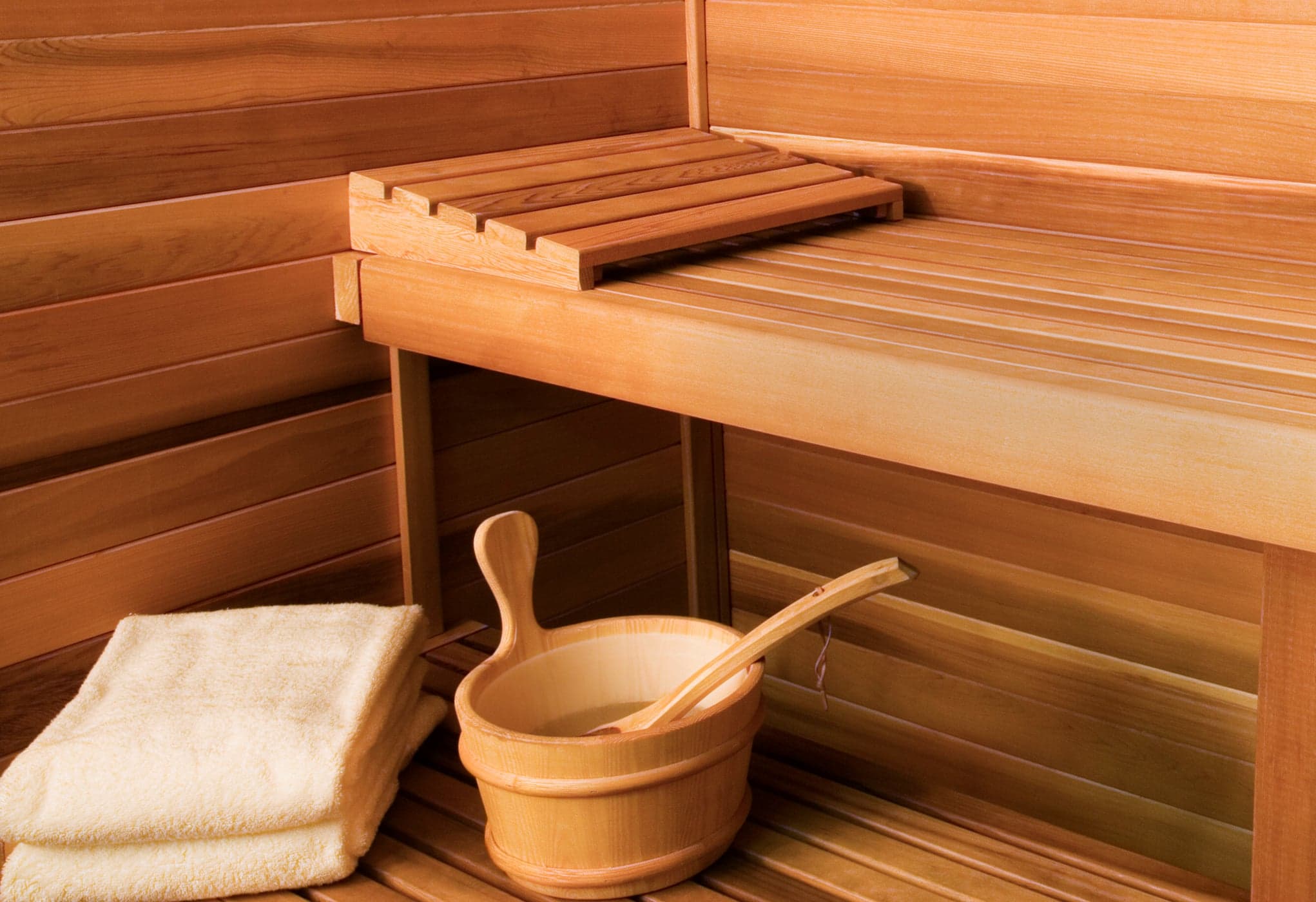 Nothing helps you beat the cold like a sauna in your apartment