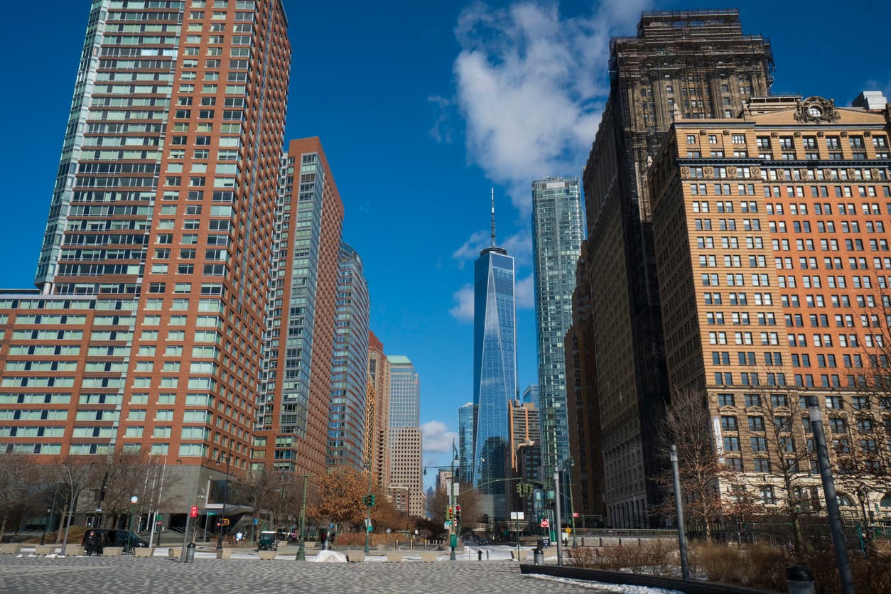 New York cityscape in South Manhattan