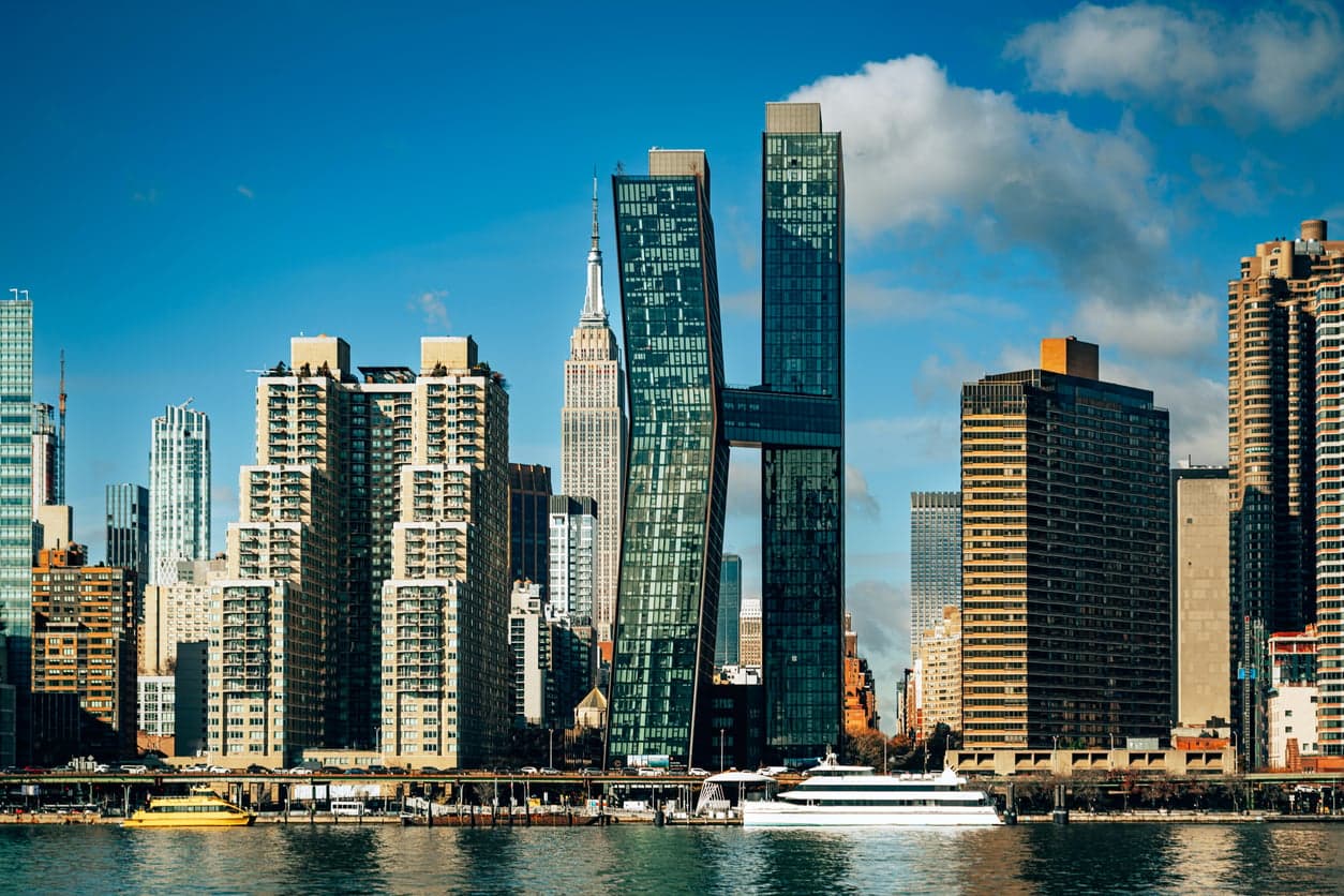 Manhattan waterfront condo buildings