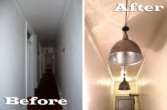 Brighten up a long, dark hallway with a DIY facelift