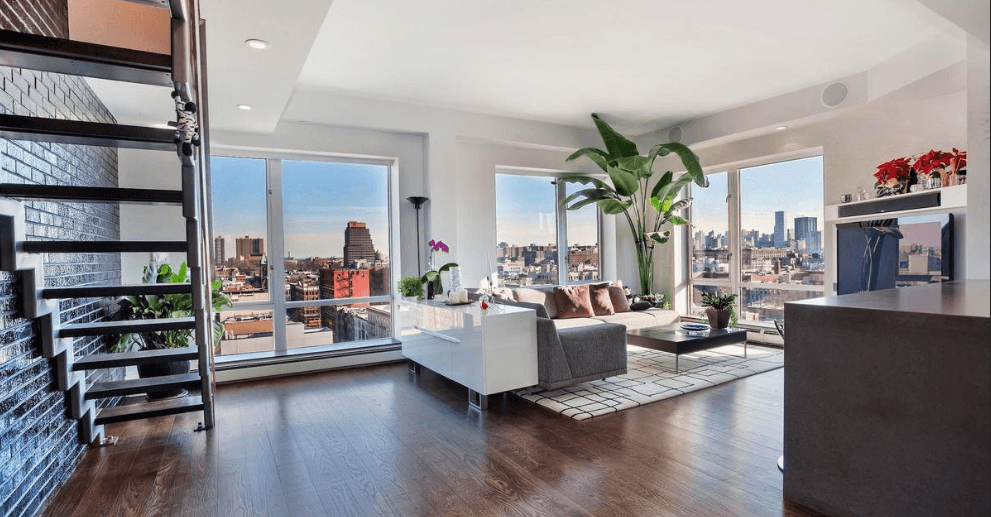 This three-bedroom penthouse rental will have you looking over Harlem