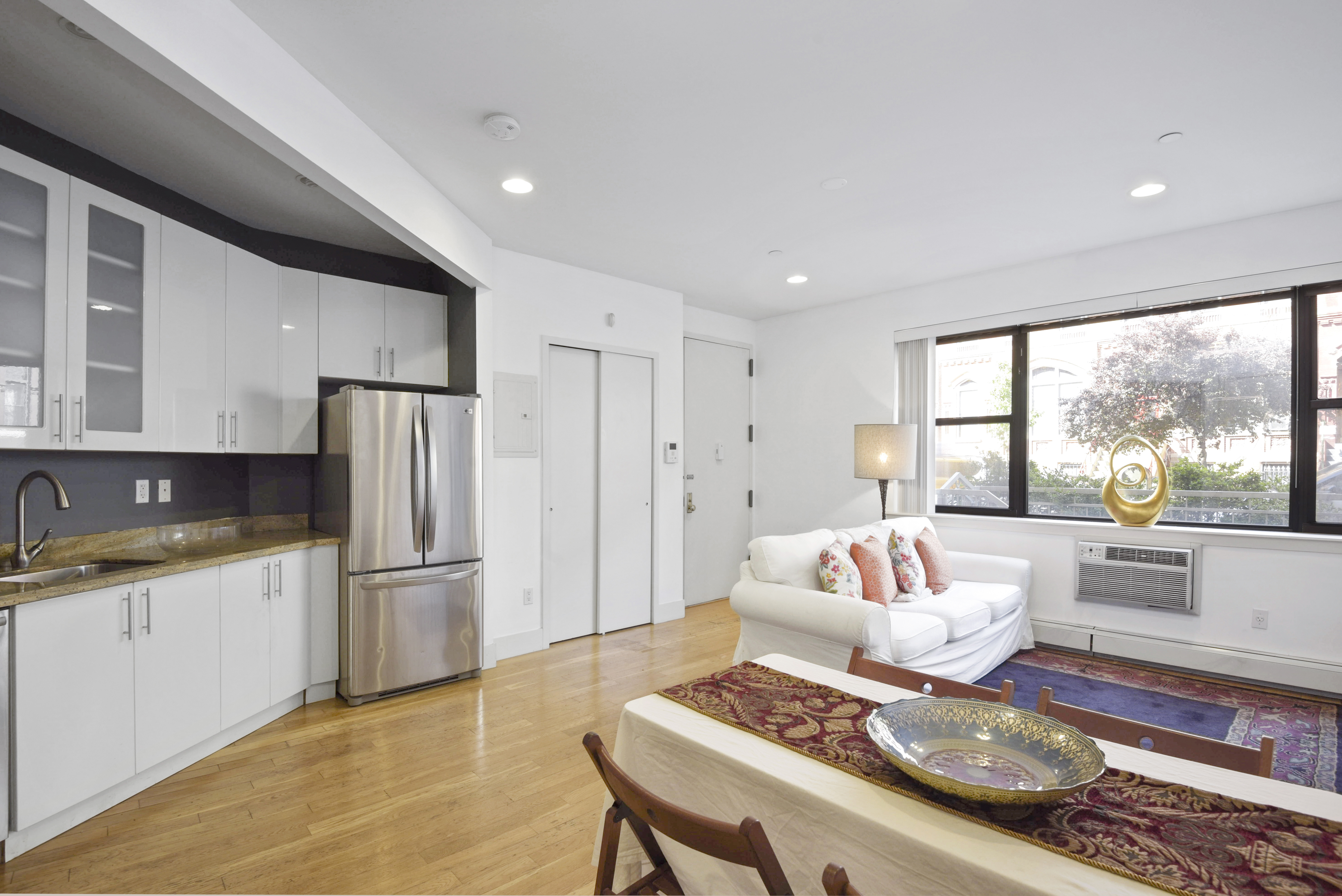 For light sleepers, this duplex Harlem studio has a separate sleeping area in the basement