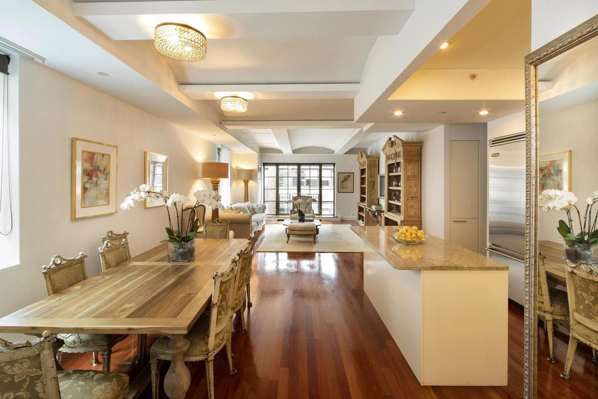 This three-bedroom Lincoln Square condo has a sumptuous feel and a golden glow