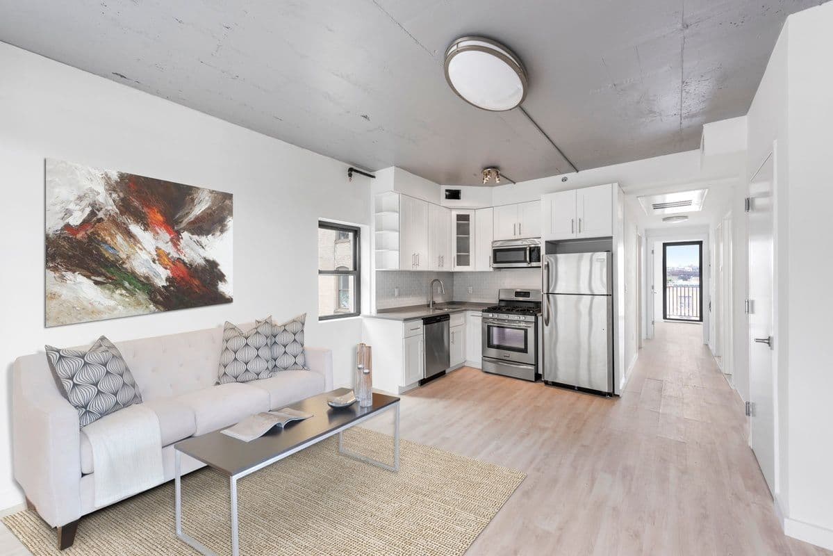 This Prospect Lefferts Gardens rental is brand new and comes with a month's rent free