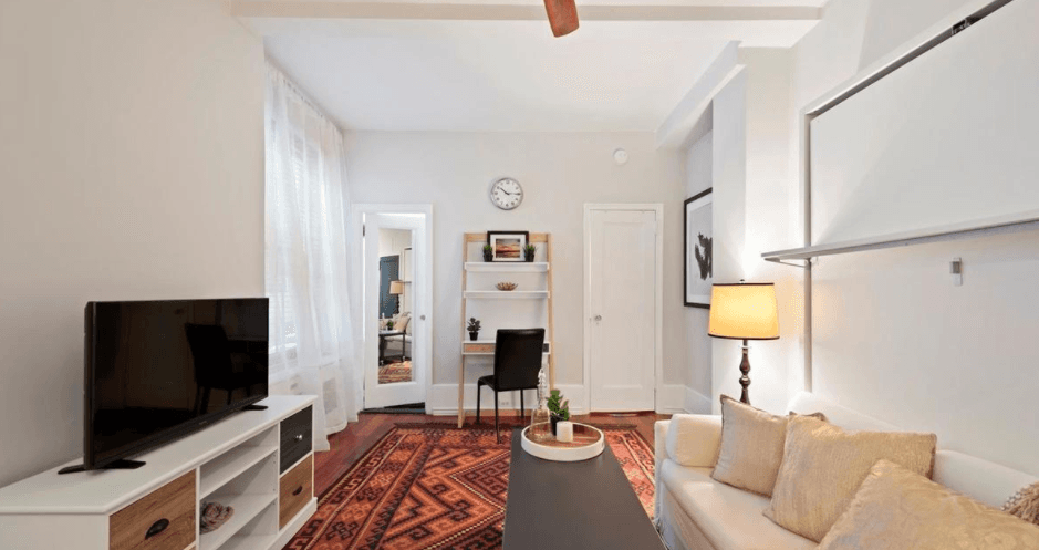 This renovated studio in Hell's Kitchen is asking less than $400,000