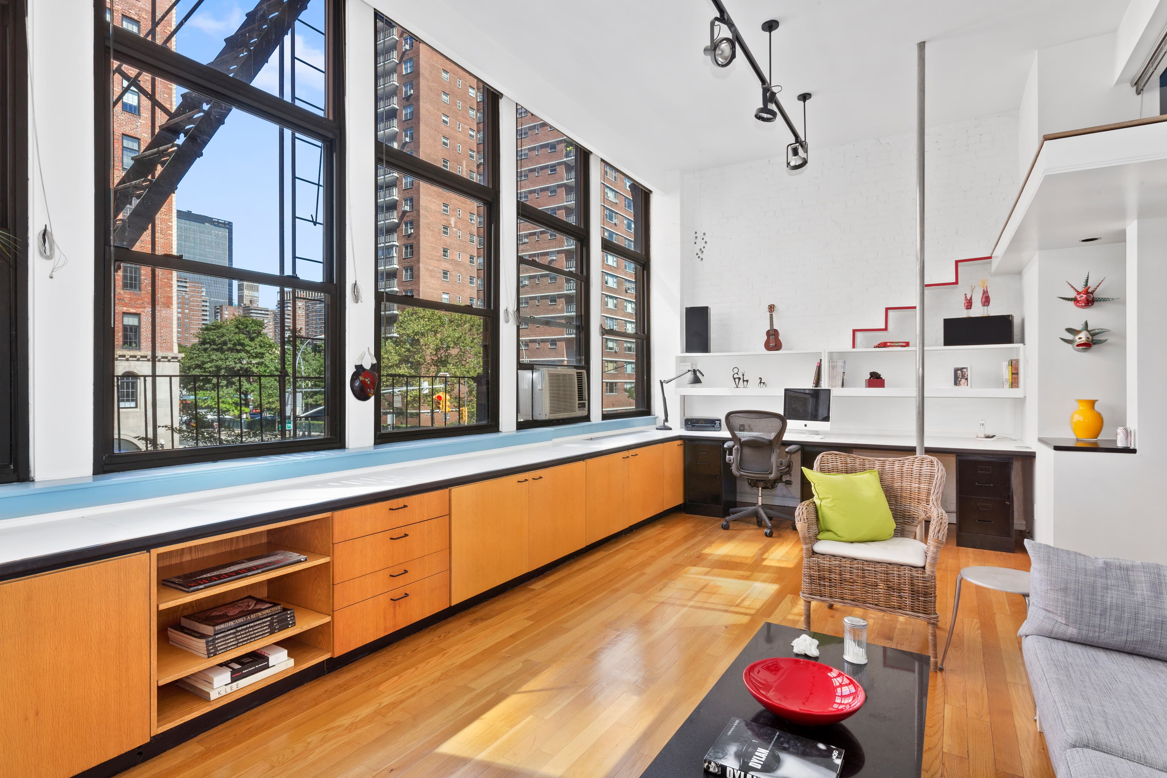 This sunny Chelsea studio and its sleeping loft are purr-fect for a cat owner