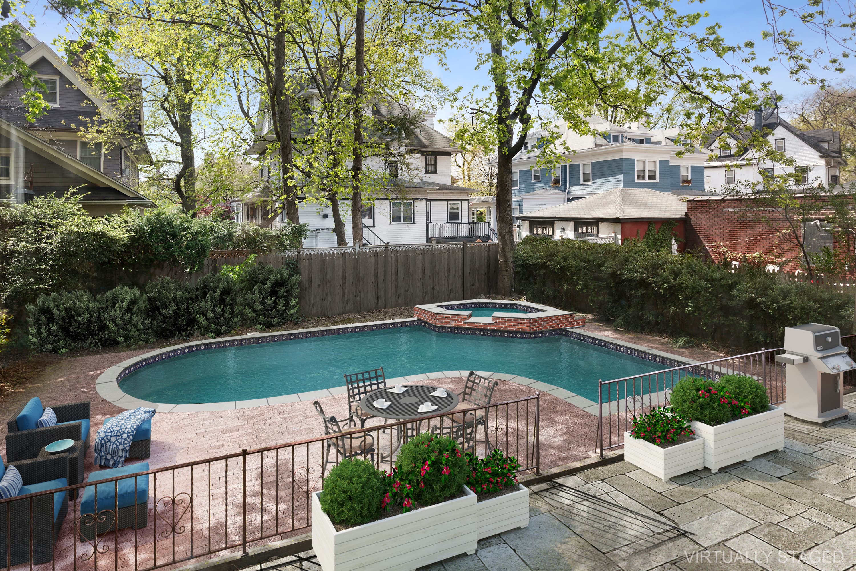 This Tudor-style Ditmas Park home comes with a Brooklyn rarity: a backyard pool