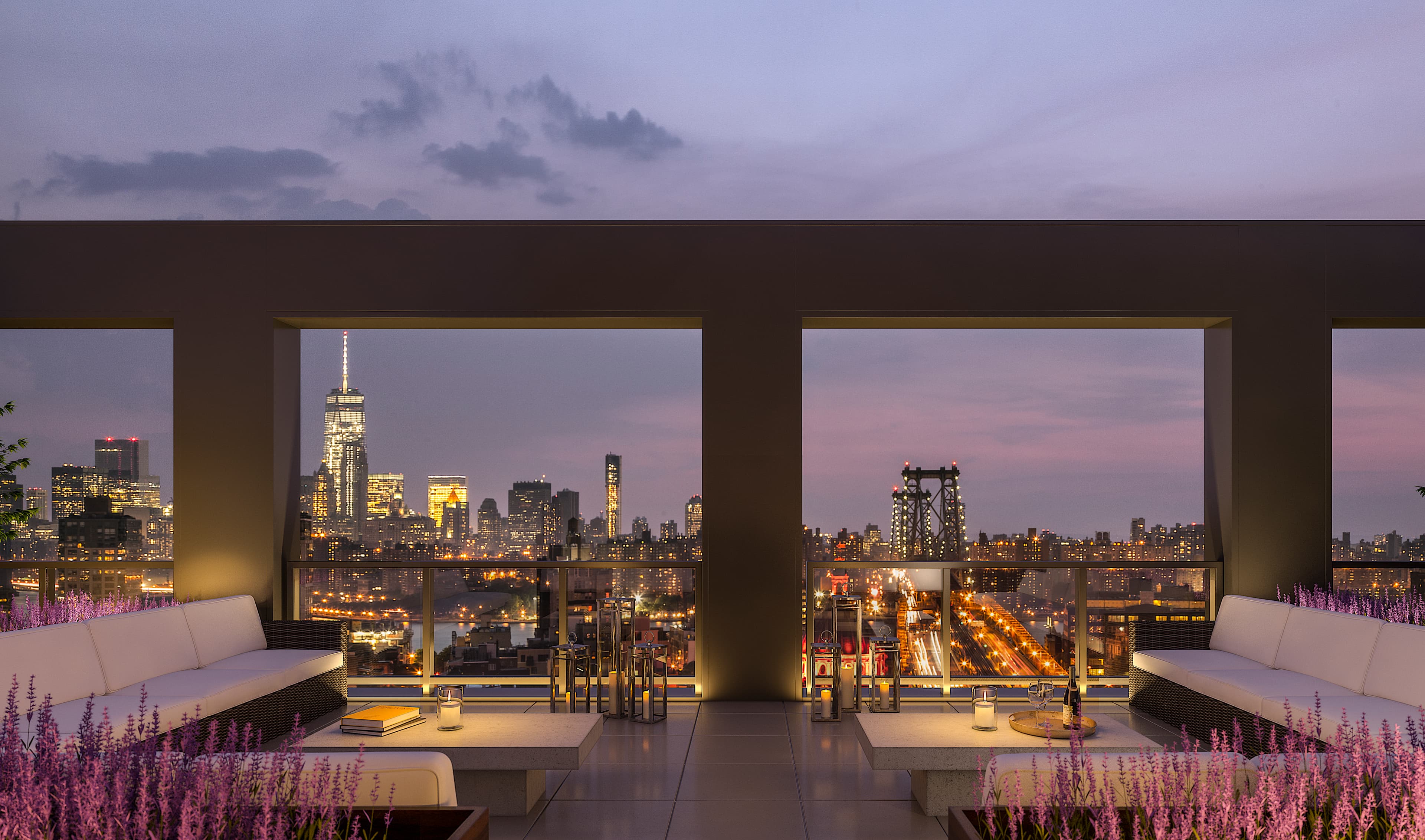 Bespoke apartments, expansive views, and enormous outdoor spaces at The Williams, luxury rentals in prime Brooklyn