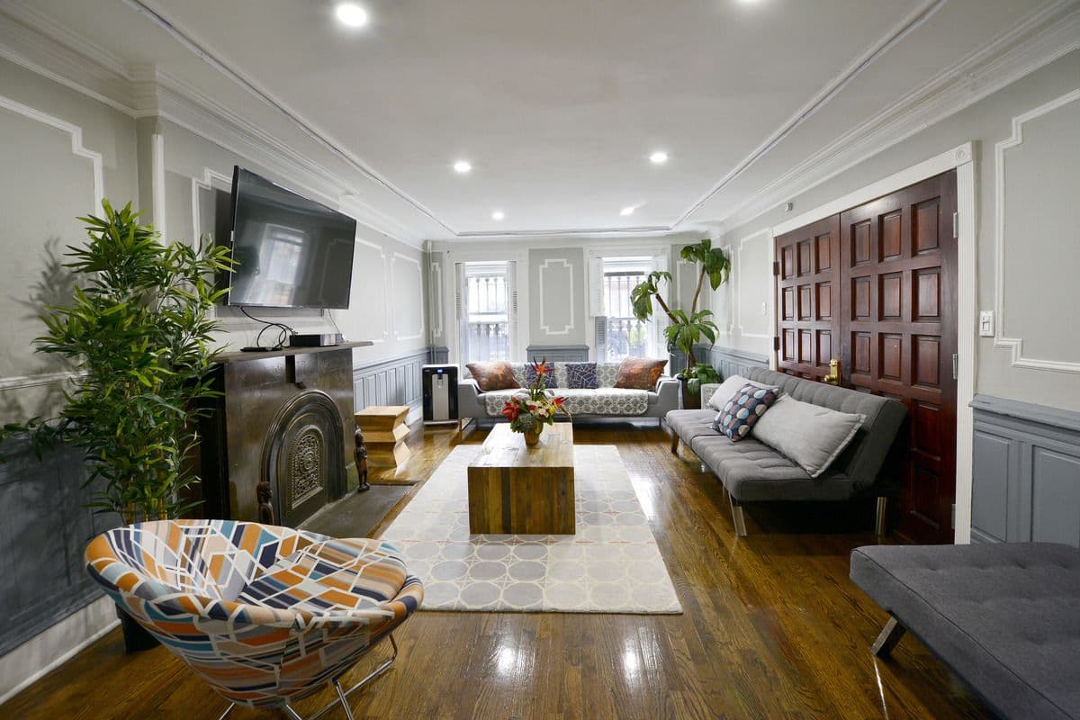 An updated Stuyvesant Heights two family with a backyard for entertaining, for $1,450,000