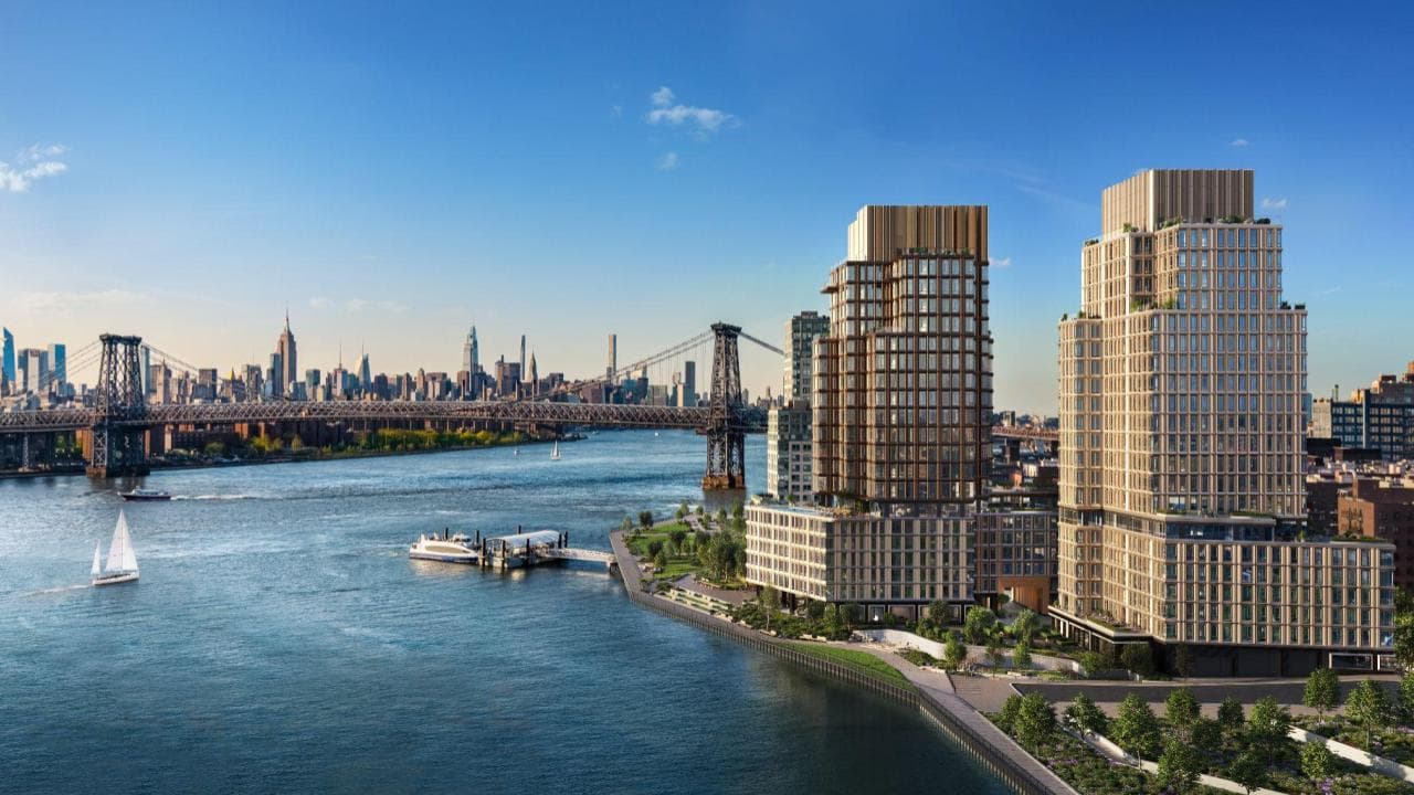 A rendering of the 378-unit building on the Williamsburg waterfront.